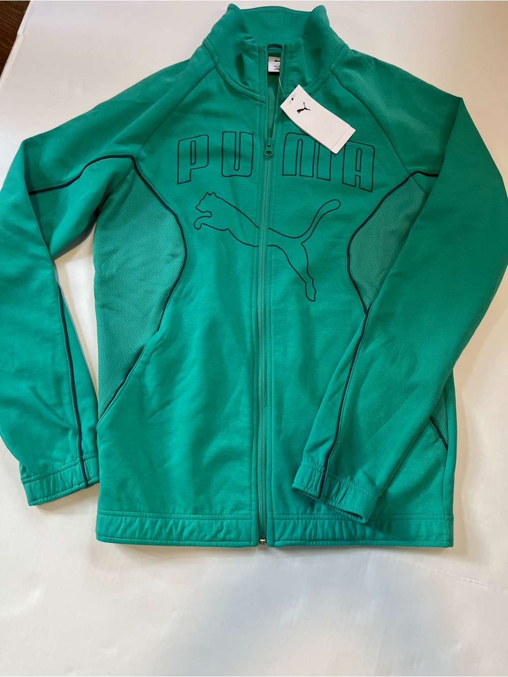 Puma Kids Green Full-Zip Training Jacket